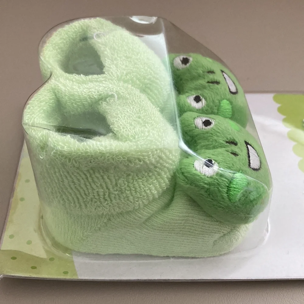 Kacakid Frog Socks for Baby Size 7-9cm Green